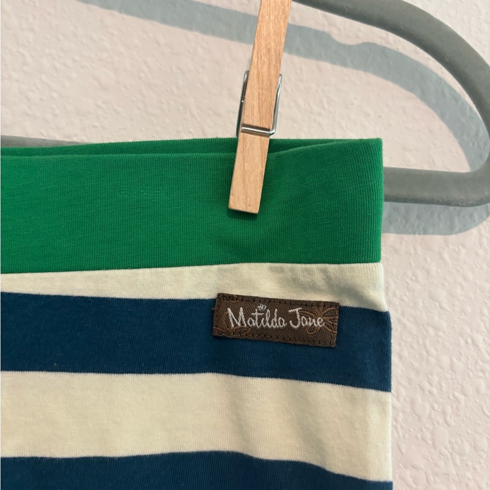 Matilda Jane Green and White Casual Wide-Leg Pants - Picture 2 of 6